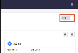 The integration switch is toggled to OFF.