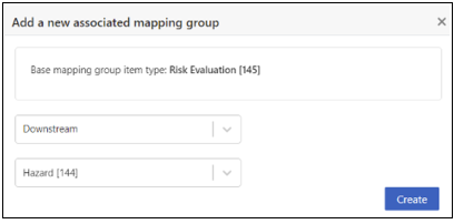 The page includes a group item type setting and drop-down lists for selecting upstream/downstream and item type.